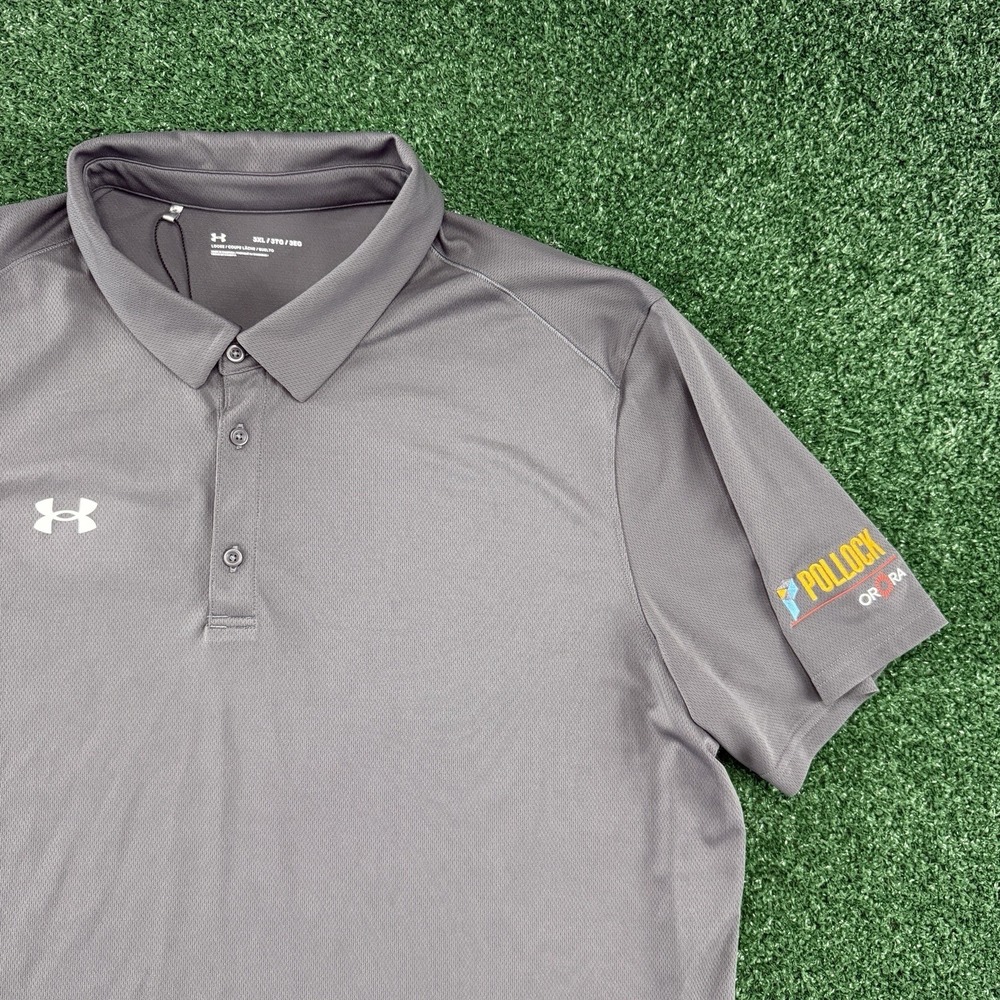New Under Armour Polo Men's Short Sleeve Polo Size 3XL Gray Stretch